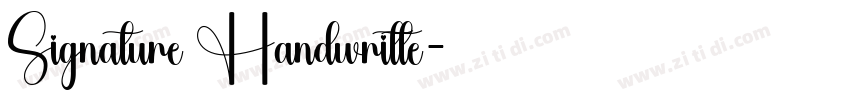 Signature Handwritte字体转换